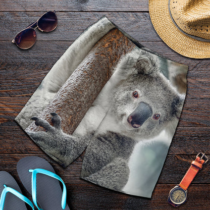 Cute Koala Print Men's Shorts