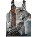 Cute Koala Print Men's Tank Top