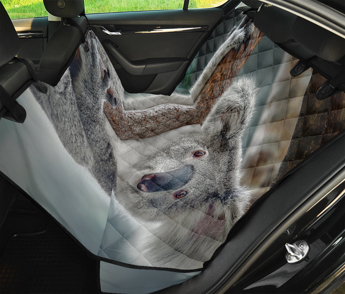 Cute Koala Print Pet Car Back Seat Cover