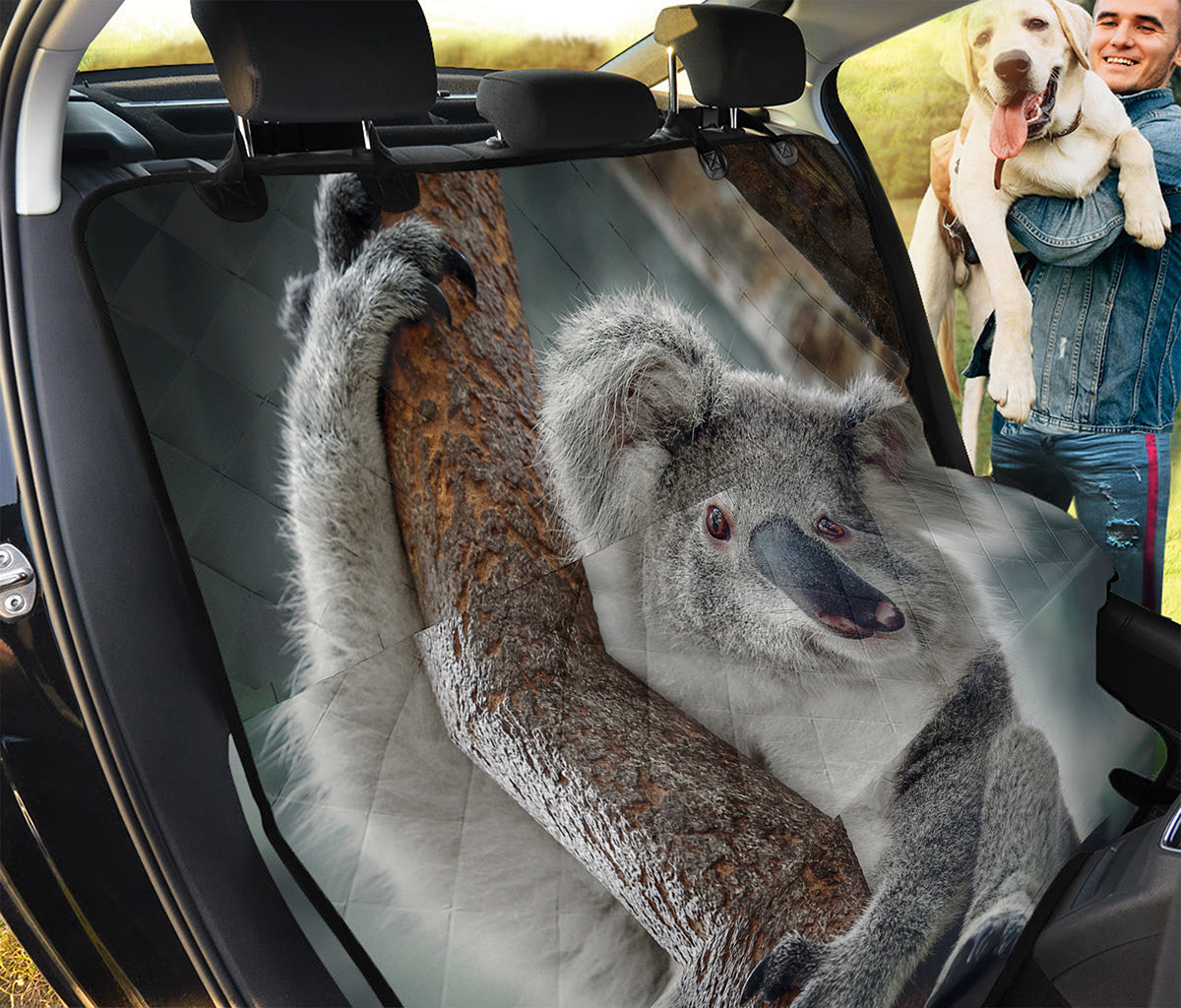 Cute Koala Print Pet Car Back Seat Cover