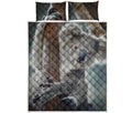 Cute Koala Print Quilt Bed Set