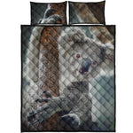 Cute Koala Print Quilt Bed Set
