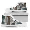 Cute Koala Print White High Top Sneakers