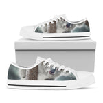Cute Koala Print White Low Top Shoes