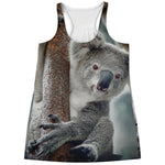 Cute Koala Print Women's Racerback Tank Top