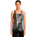 Cute Koala Print Women's Racerback Tank Top