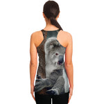Cute Koala Print Women's Racerback Tank Top