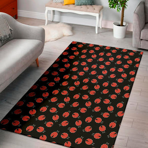 Cute Ladybird Pattern Print Area Rug