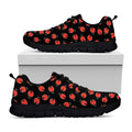 Cute Ladybird Pattern Print Black Running Shoes
