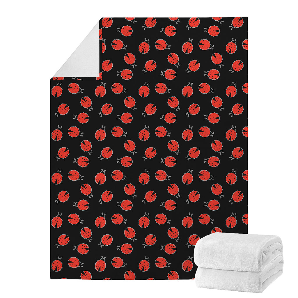 Cute Ladybird Pattern Print Blanket