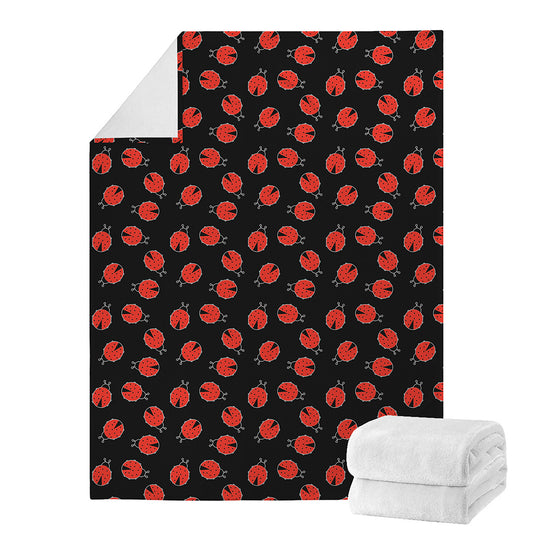 Cute Ladybird Pattern Print Blanket