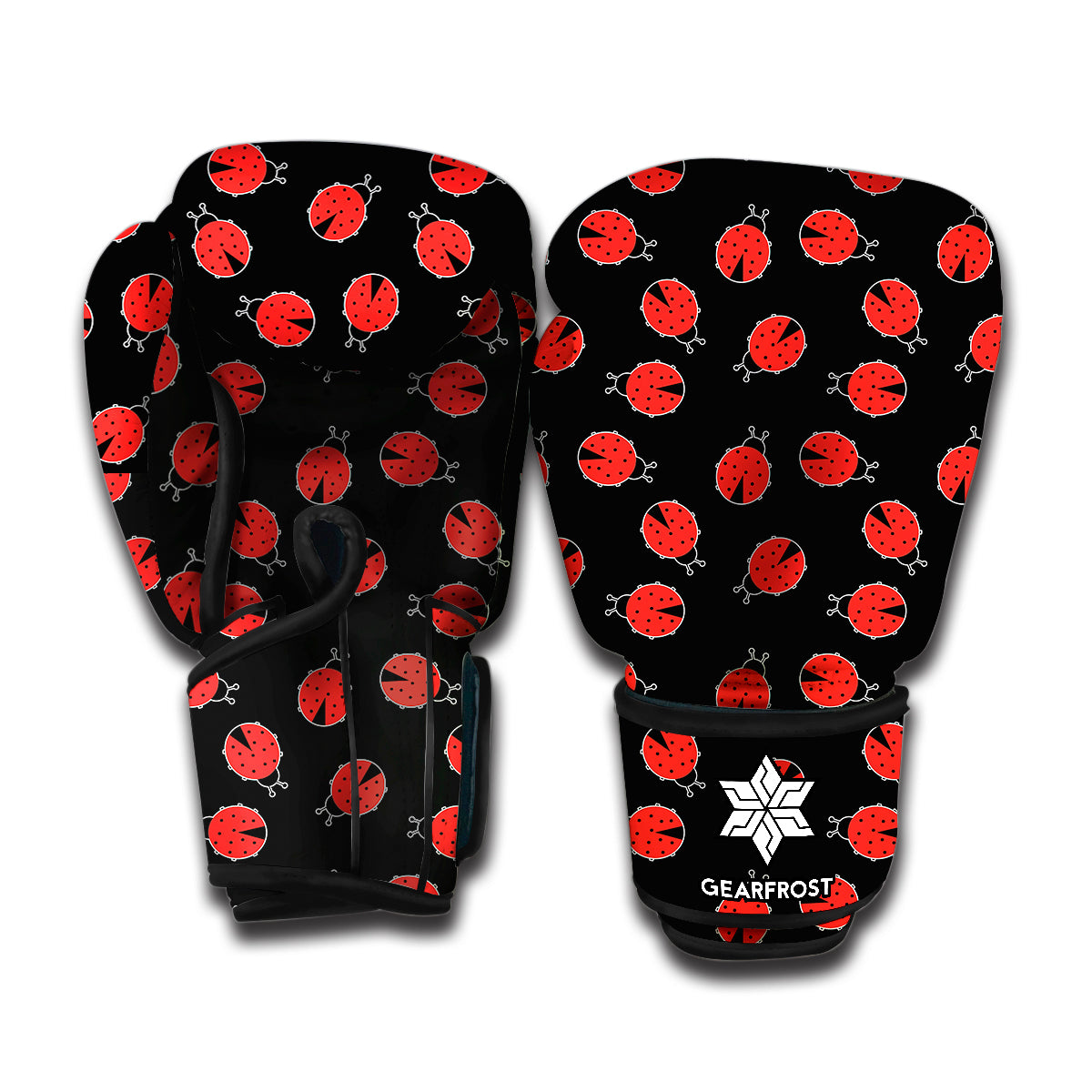 Cute Ladybird Pattern Print Boxing Gloves