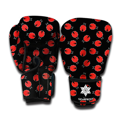 Cute Ladybird Pattern Print Boxing Gloves