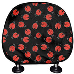 Cute Ladybird Pattern Print Car Headrest Covers