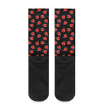 Cute Ladybird Pattern Print Crew Socks
