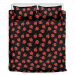 Cute Ladybird Pattern Print Duvet Cover Bedding Set