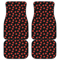 Cute Ladybird Pattern Print Front and Back Car Floor Mats