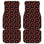 Cute Ladybird Pattern Print Front and Back Car Floor Mats