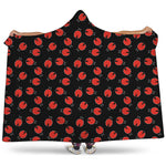 Cute Ladybird Pattern Print Hooded Blanket