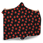 Cute Ladybird Pattern Print Hooded Blanket