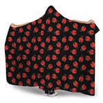 Cute Ladybird Pattern Print Hooded Blanket