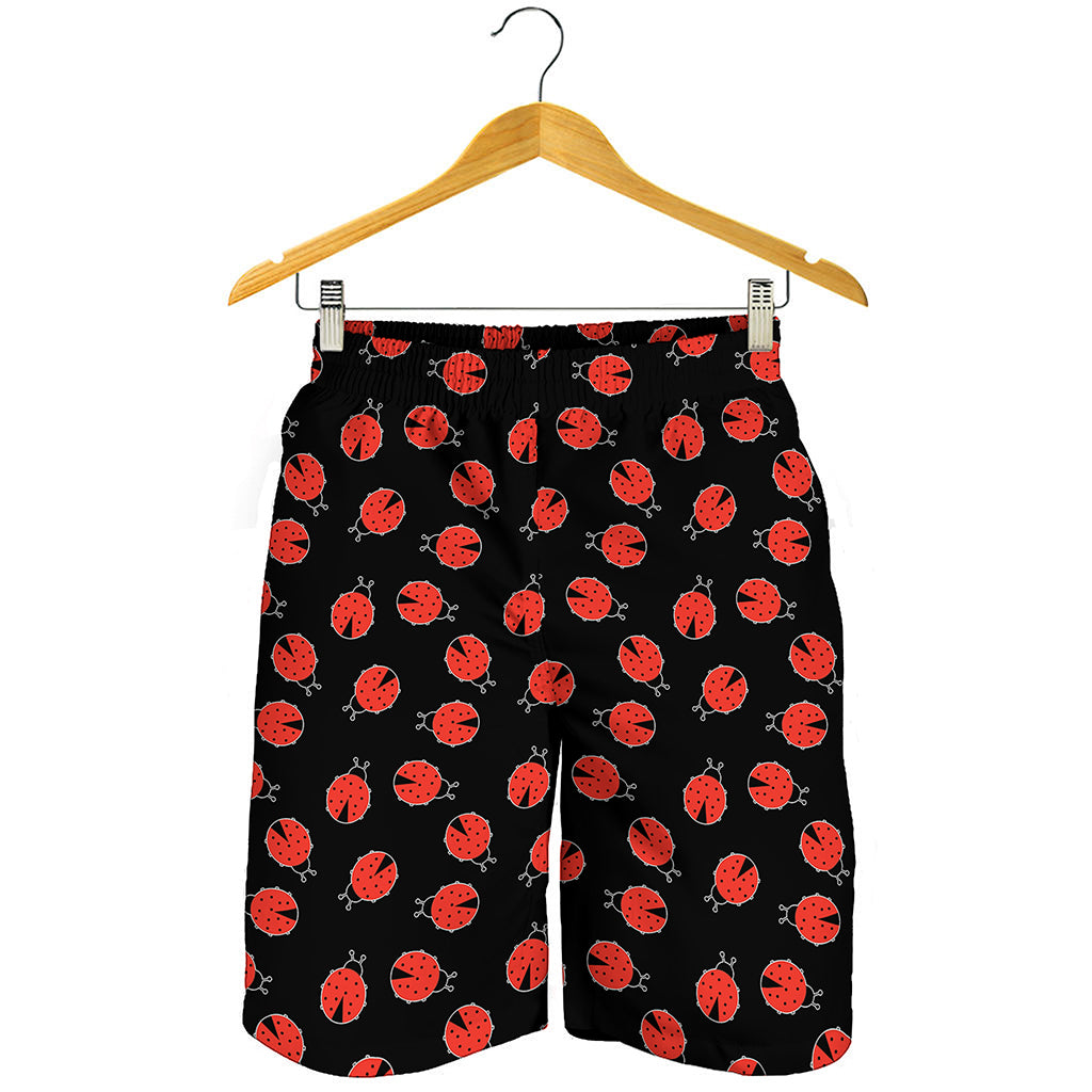 Cute Ladybird Pattern Print Men's Shorts