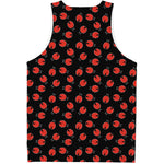Cute Ladybird Pattern Print Men's Tank Top