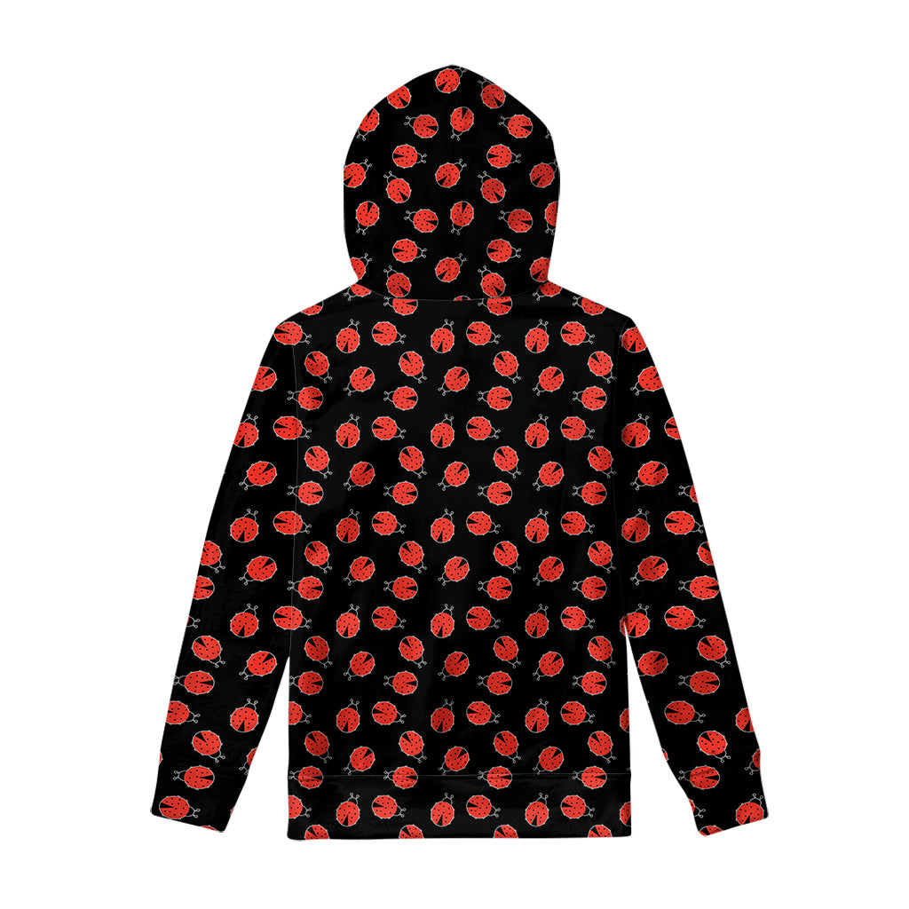 Cute Ladybird Pattern Print Pullover Hoodie