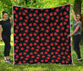 Cute Ladybird Pattern Print Quilt