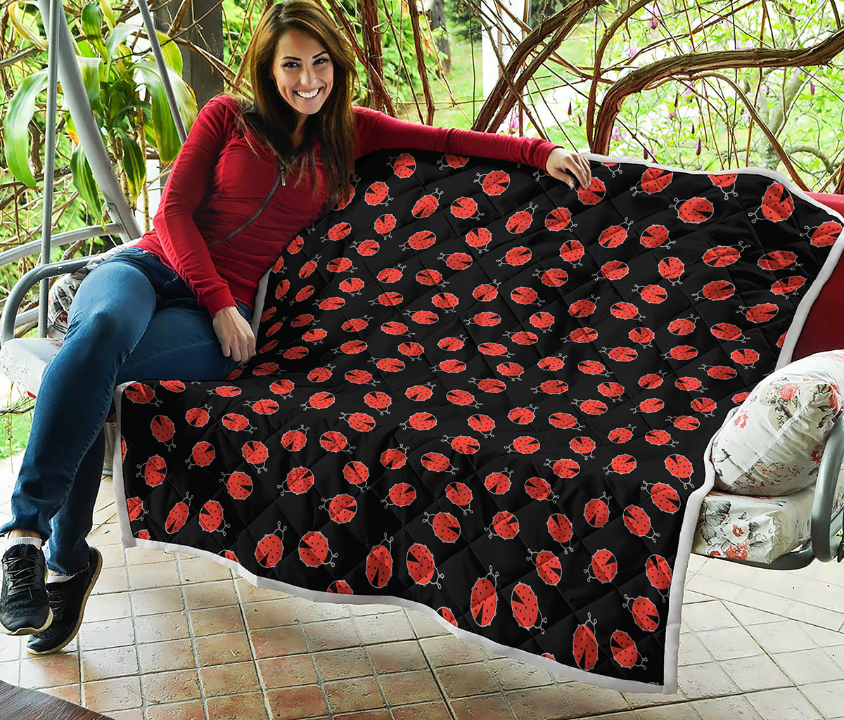 Cute Ladybird Pattern Print Quilt