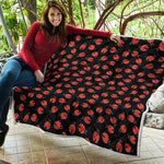 Cute Ladybird Pattern Print Quilt