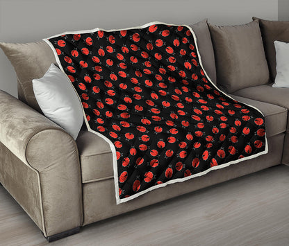 Cute Ladybird Pattern Print Quilt