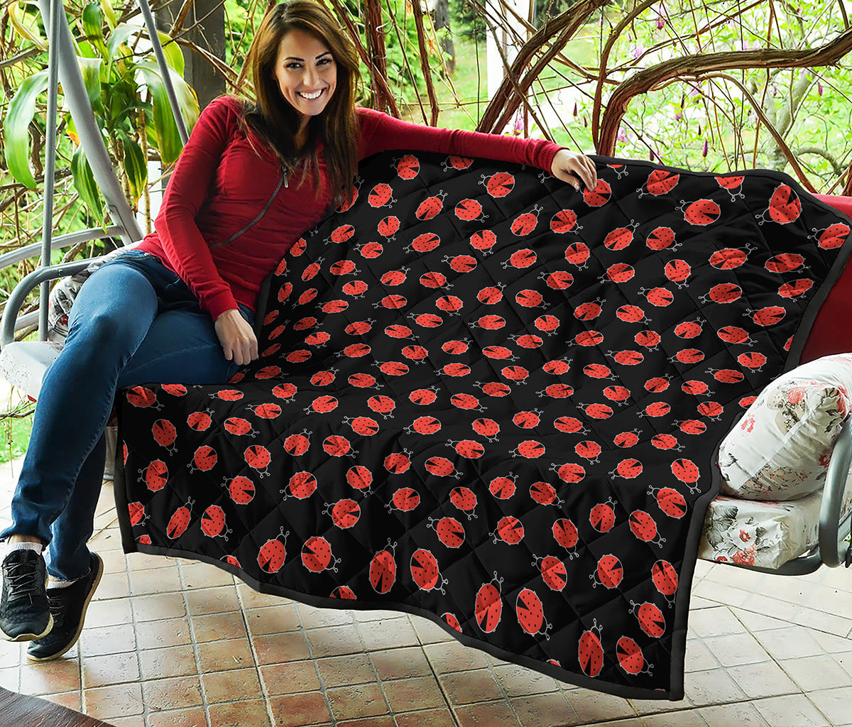 Cute Ladybird Pattern Print Quilt