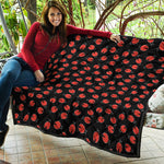 Cute Ladybird Pattern Print Quilt