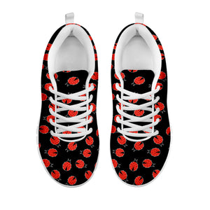 Cute Ladybird Pattern Print White Sneakers