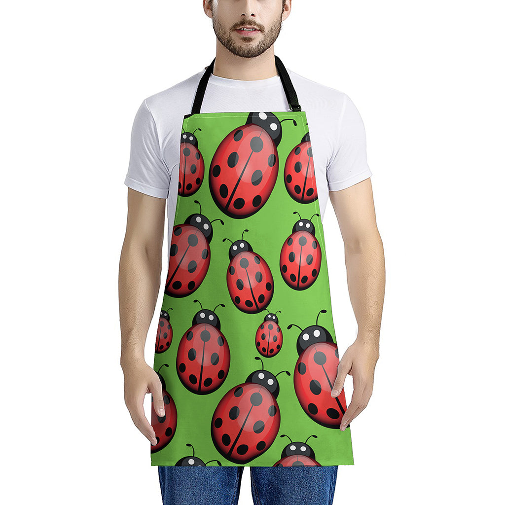 Cute Ladybug Pattern Print Apron