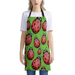 Cute Ladybug Pattern Print Apron