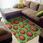 Cute Ladybug Pattern Print Area Rug