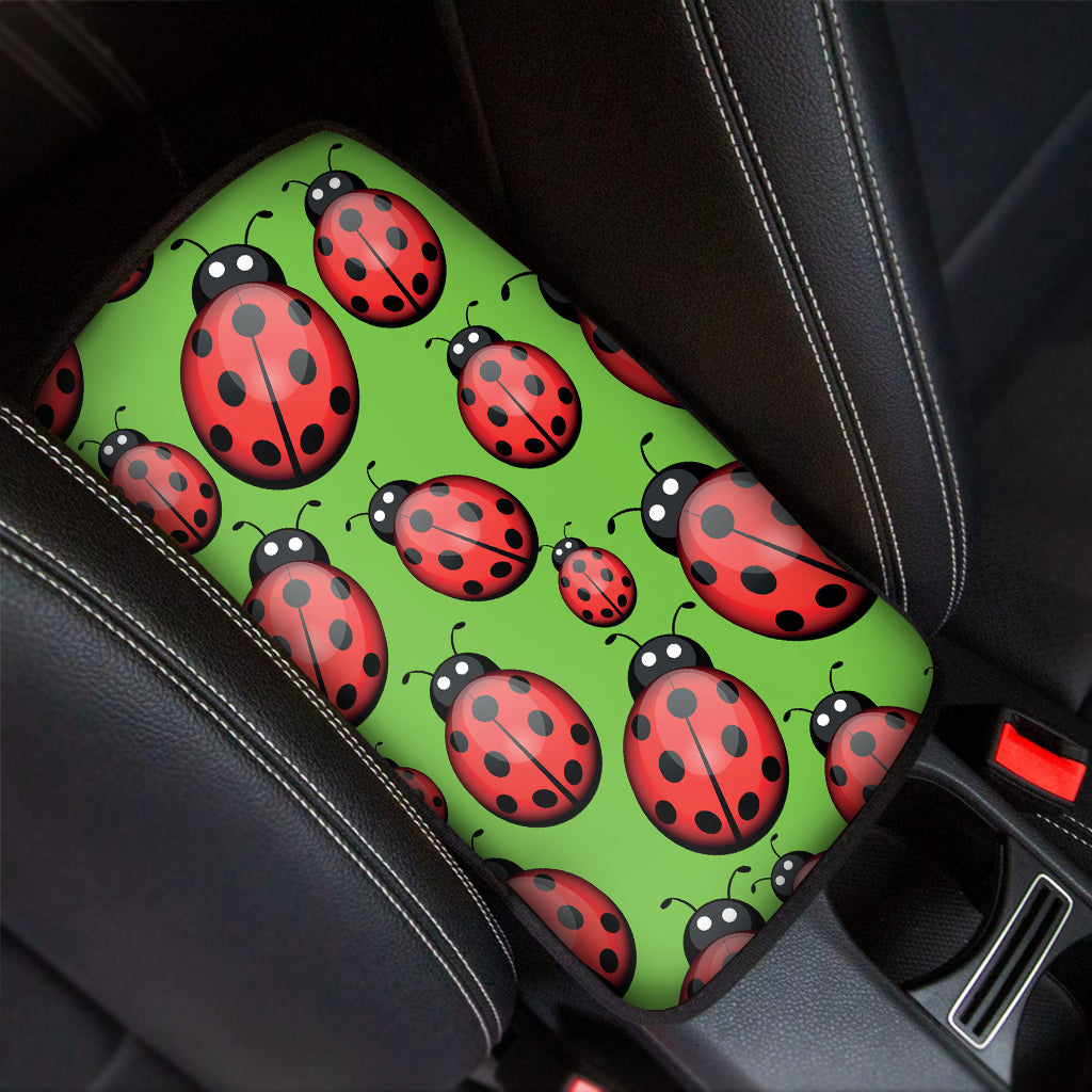 Cute Ladybug Pattern Print Car Center Console Cover
