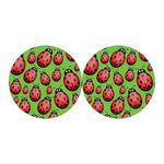 Cute Ladybug Pattern Print Car Coasters