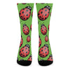 Cute Ladybug Pattern Print Crew Socks