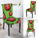 Cute Ladybug Pattern Print Dining Chair Slipcover