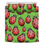 Cute Ladybug Pattern Print Duvet Cover Bedding Set