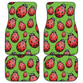 Cute Ladybug Pattern Print Front and Back Car Floor Mats