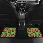 Cute Ladybug Pattern Print Front and Back Car Floor Mats