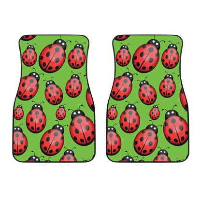 Cute Ladybug Pattern Print Front Car Floor Mats