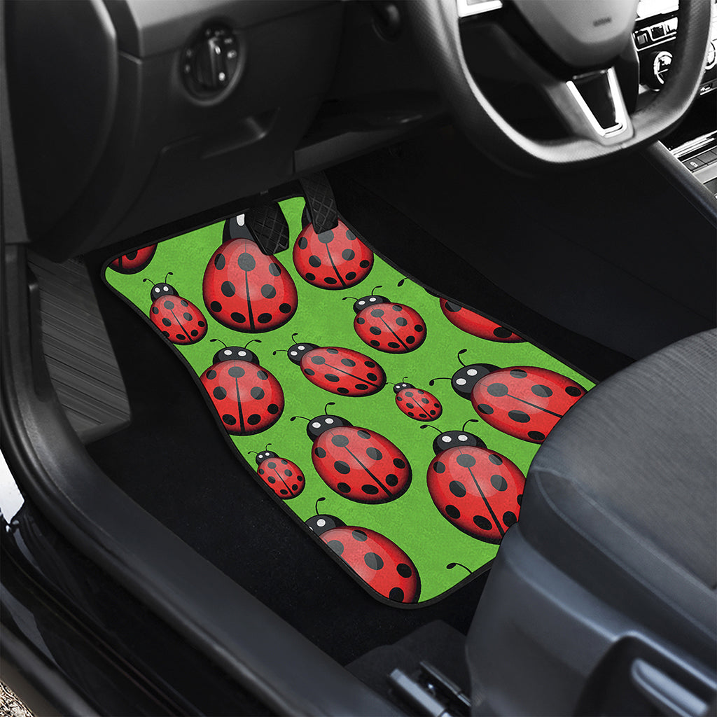 Cute Ladybug Pattern Print Front Car Floor Mats
