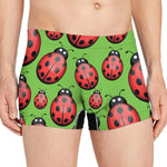 Cute Ladybug Pattern Print Men's Boxer Briefs