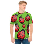 Cute Ladybug Pattern Print Men's T-Shirt