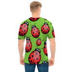 Cute Ladybug Pattern Print Men's T-Shirt